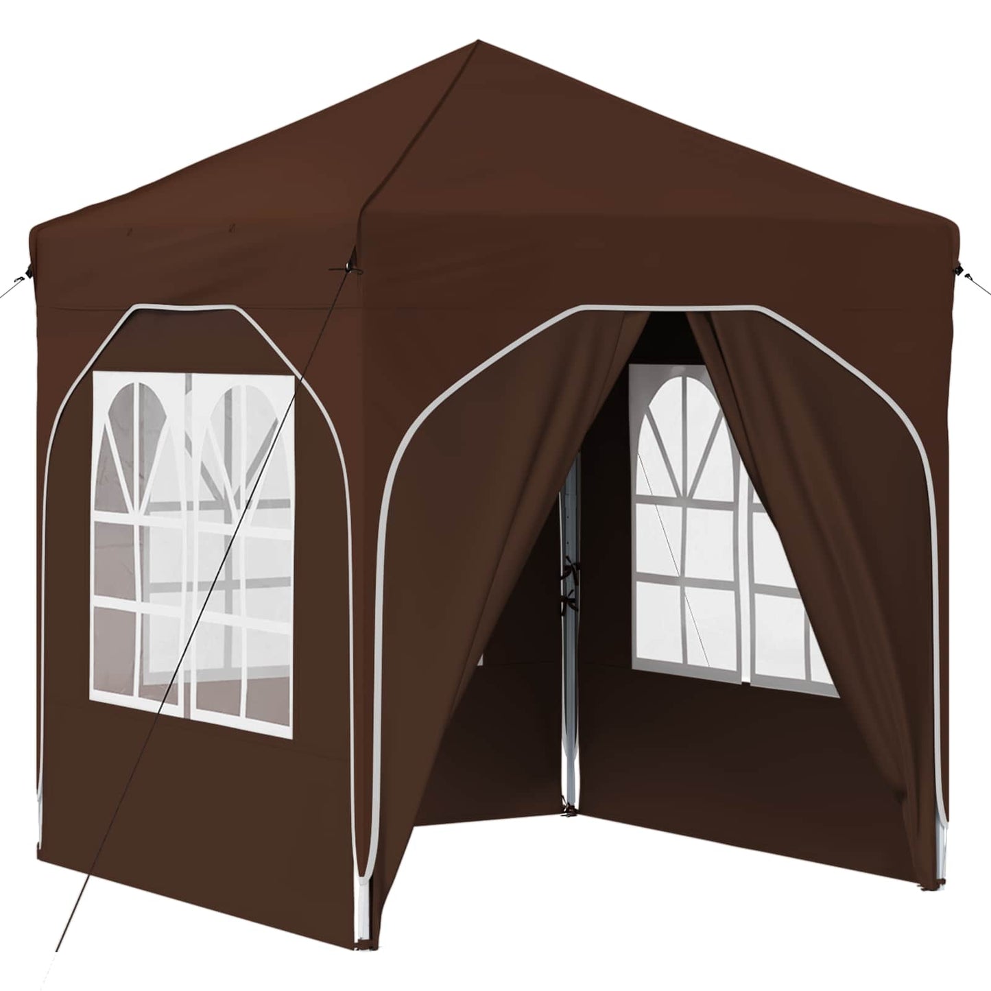 Pop-up Party Tent 192 x 192 x 245 cm Brown