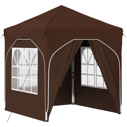 Pop-up Party Tent 192 x 192 x 245 cm Brown