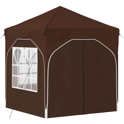 Pop-up Party Tent 192 x 192 x 245 cm Brown