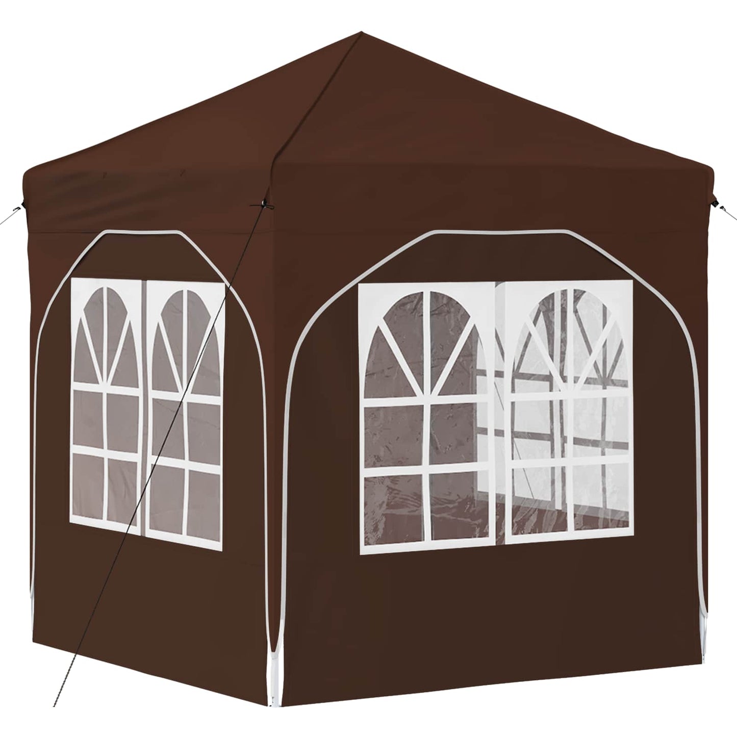 Pop-up Party Tent 192 x 192 x 245 cm Brown