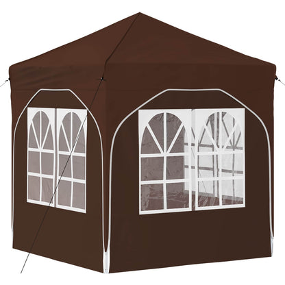 Pop-up Party Tent 192 x 192 x 245 cm Brown