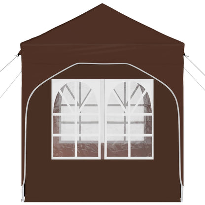 Pop-up Party Tent 192 x 192 x 245 cm Brown