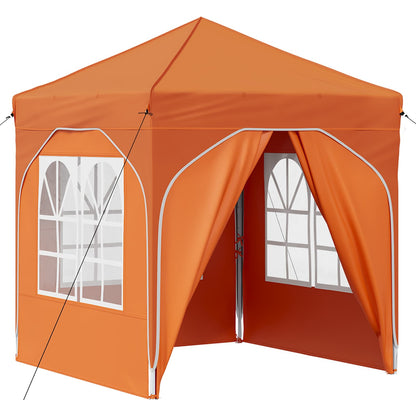 Pop-up Party Tent 192 x 192 x 245 cm Orange