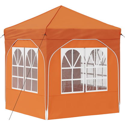 Pop-up Party Tent 192 x 192 x 245 cm Orange