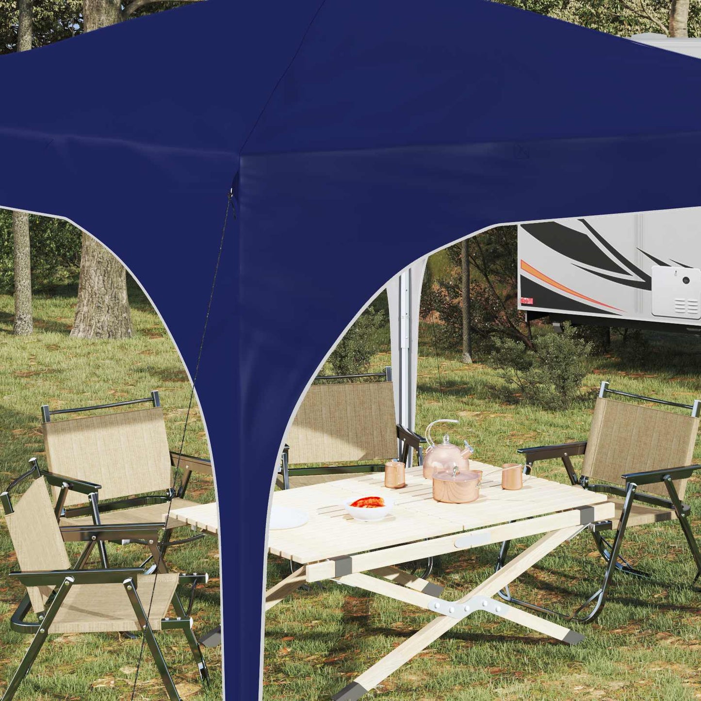 Pop-up Party Tent 290 x 290 x 245 cm Blue