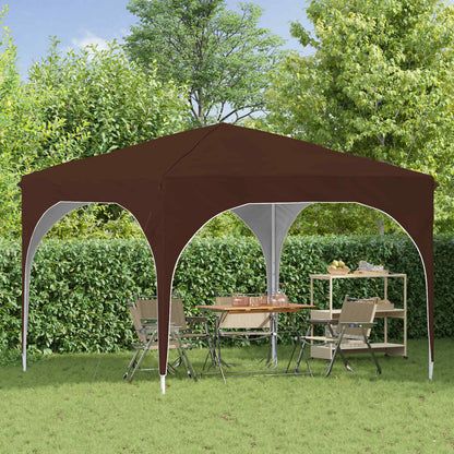 Pop-up Party Tent 290 x 290 x 245 cm Brown