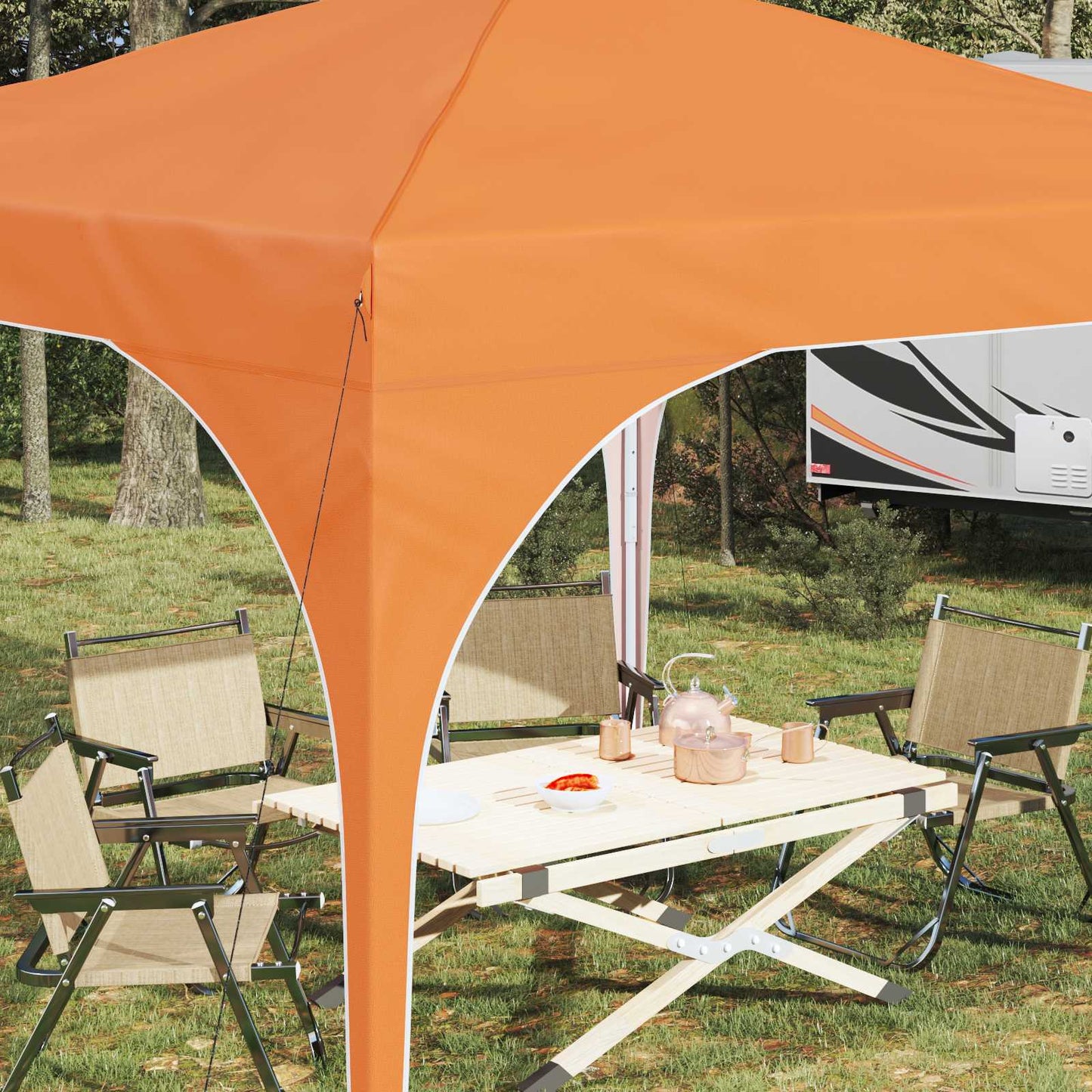 Pop-up Party Tent 290 x 290 x 245 cm Orange