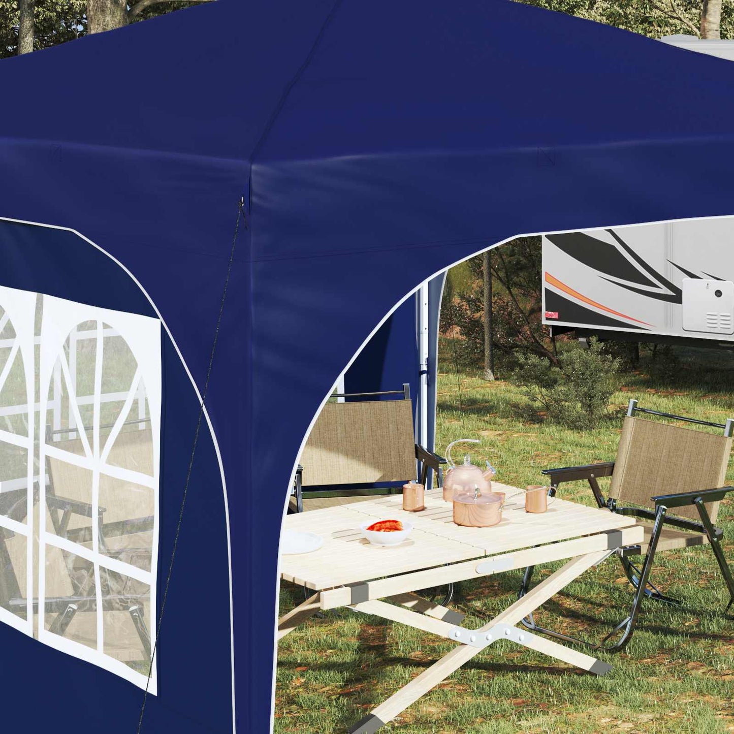 Pop-up Party Tent 290 x 290 x 245 cm Blue
