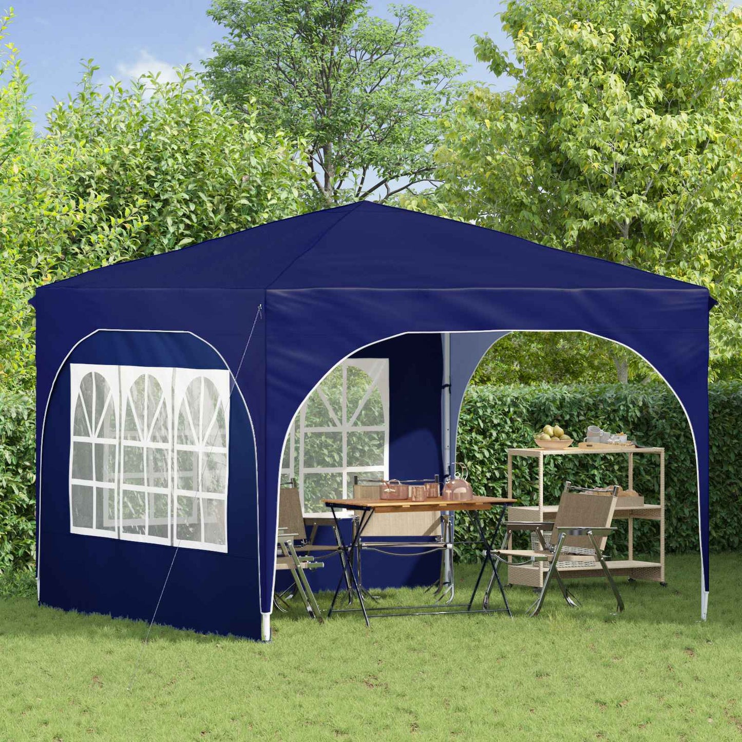 Pop-up Party Tent 290 x 290 x 245 cm Blue