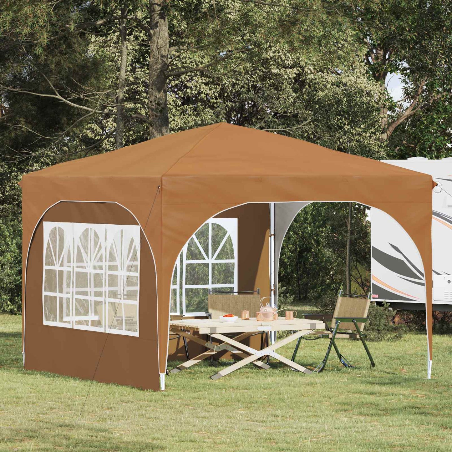 Pop-up Party Tent 290 x 290 x 245 cm Beige