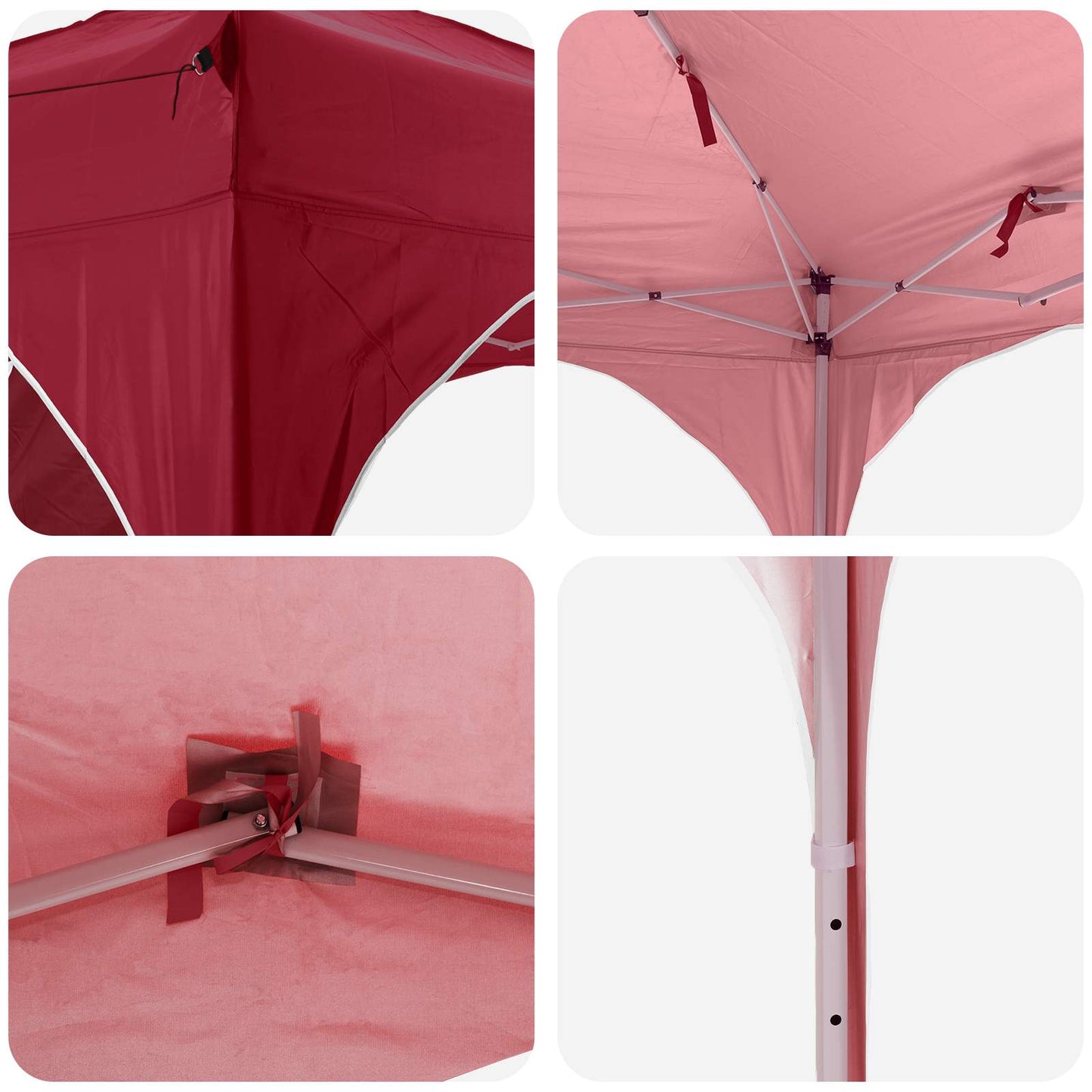 Pop-up Party Tent 290 x 290 x 245 cm Burgundy