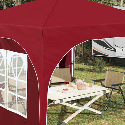 Pop-up Party Tent 290 x 290 x 245 cm Burgundy