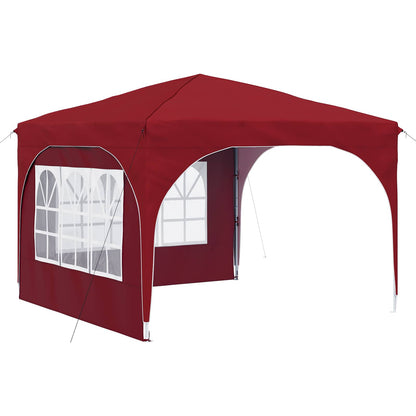 Pop-up Party Tent 290 x 290 x 245 cm Burgundy