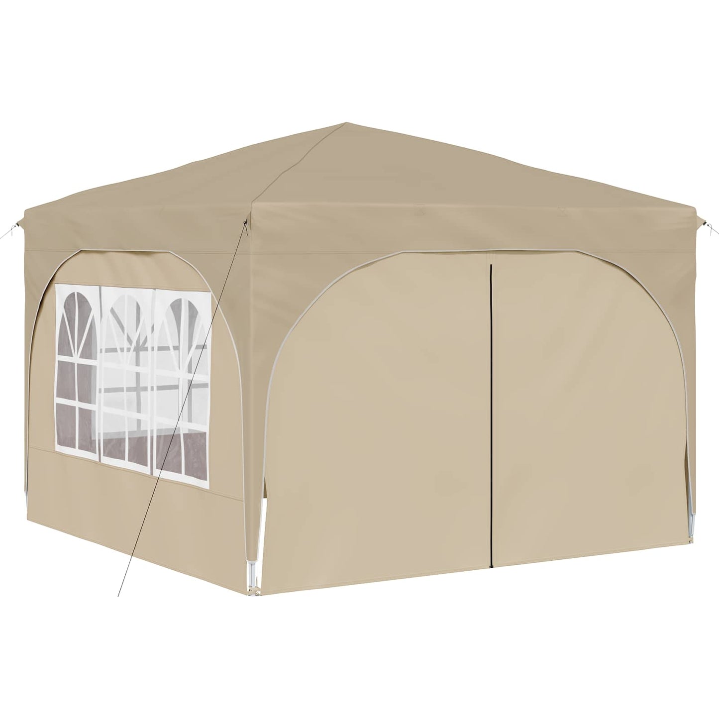 Pop-up Party Tent 290 x 290 x 245 cm Cream