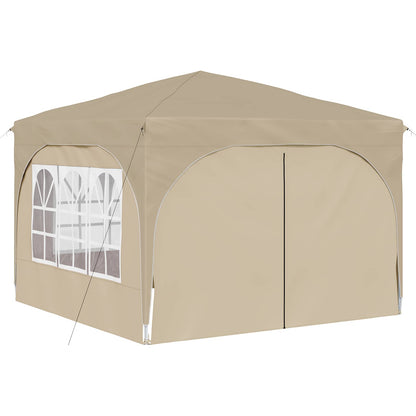 Pop-up Party Tent 290 x 290 x 245 cm Cream