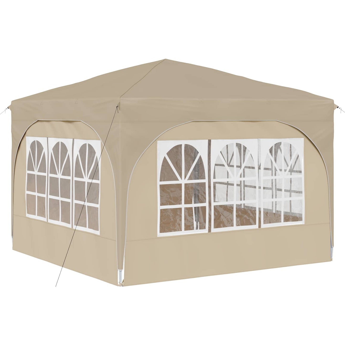 Pop-up Party Tent 290 x 290 x 245 cm Cream