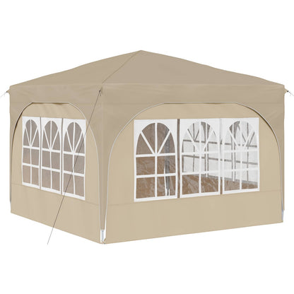 Pop-up Party Tent 290 x 290 x 245 cm Cream
