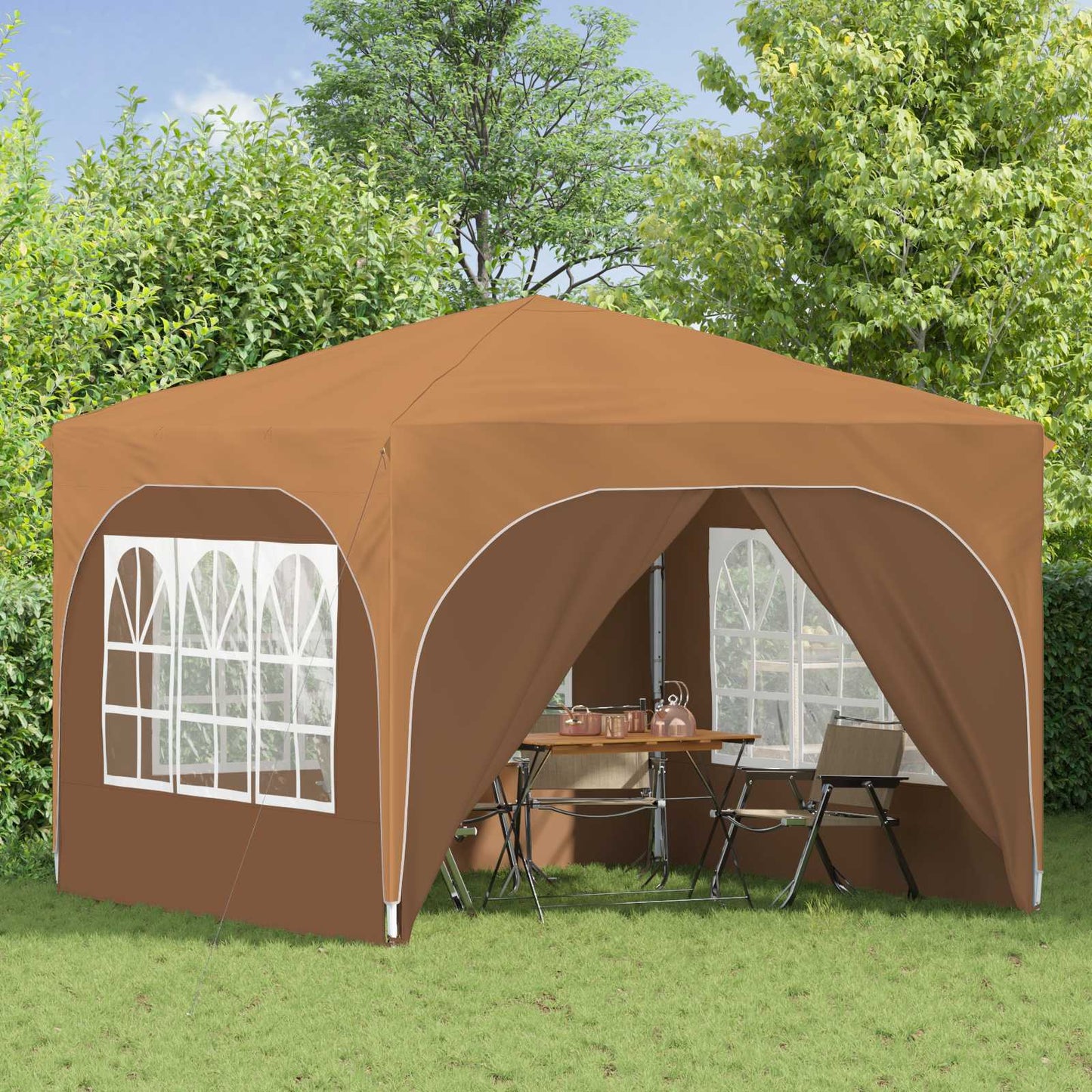 Pop-up Party Tent 290 x 290 x 245 cm Beige