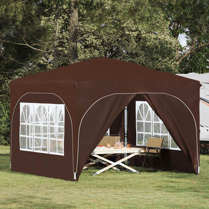 Pop-up Party Tent 290 x 290 x 245 cm Brown