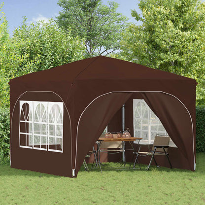 Pop-up Party Tent 290 x 290 x 245 cm Brown