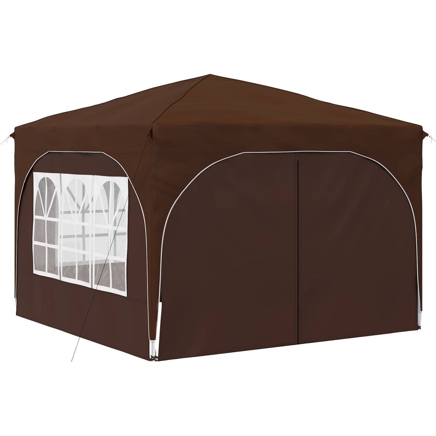 Pop-up Party Tent 290 x 290 x 245 cm Brown