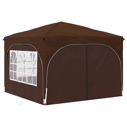 Pop-up Party Tent 290 x 290 x 245 cm Brown