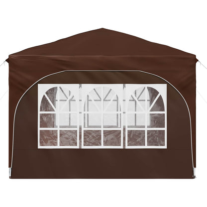 Pop-up Party Tent 290 x 290 x 245 cm Brown