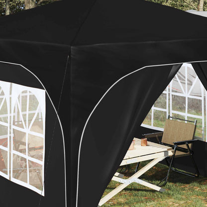Pop-up Party Tent 290 x 290 x 245 cm Black