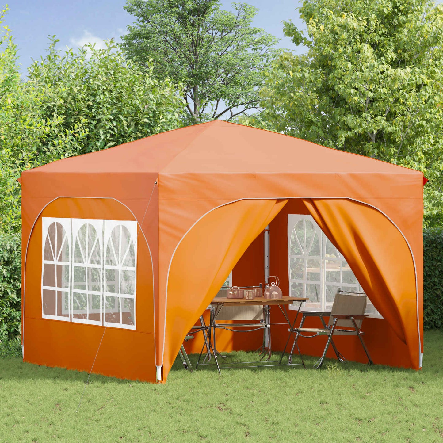 Pop-up Party Tent 290 x 290 x 245 cm Orange