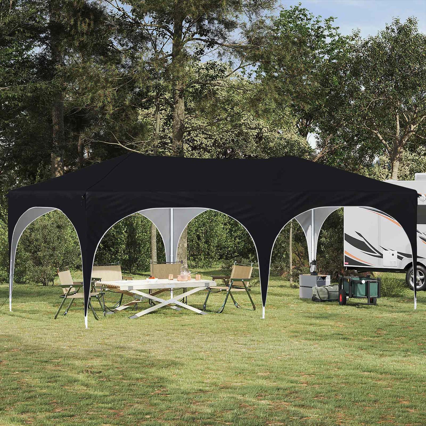 Pop-up Party Tent Anthracite 575 x 288 x 245 cm Oxford Fabric