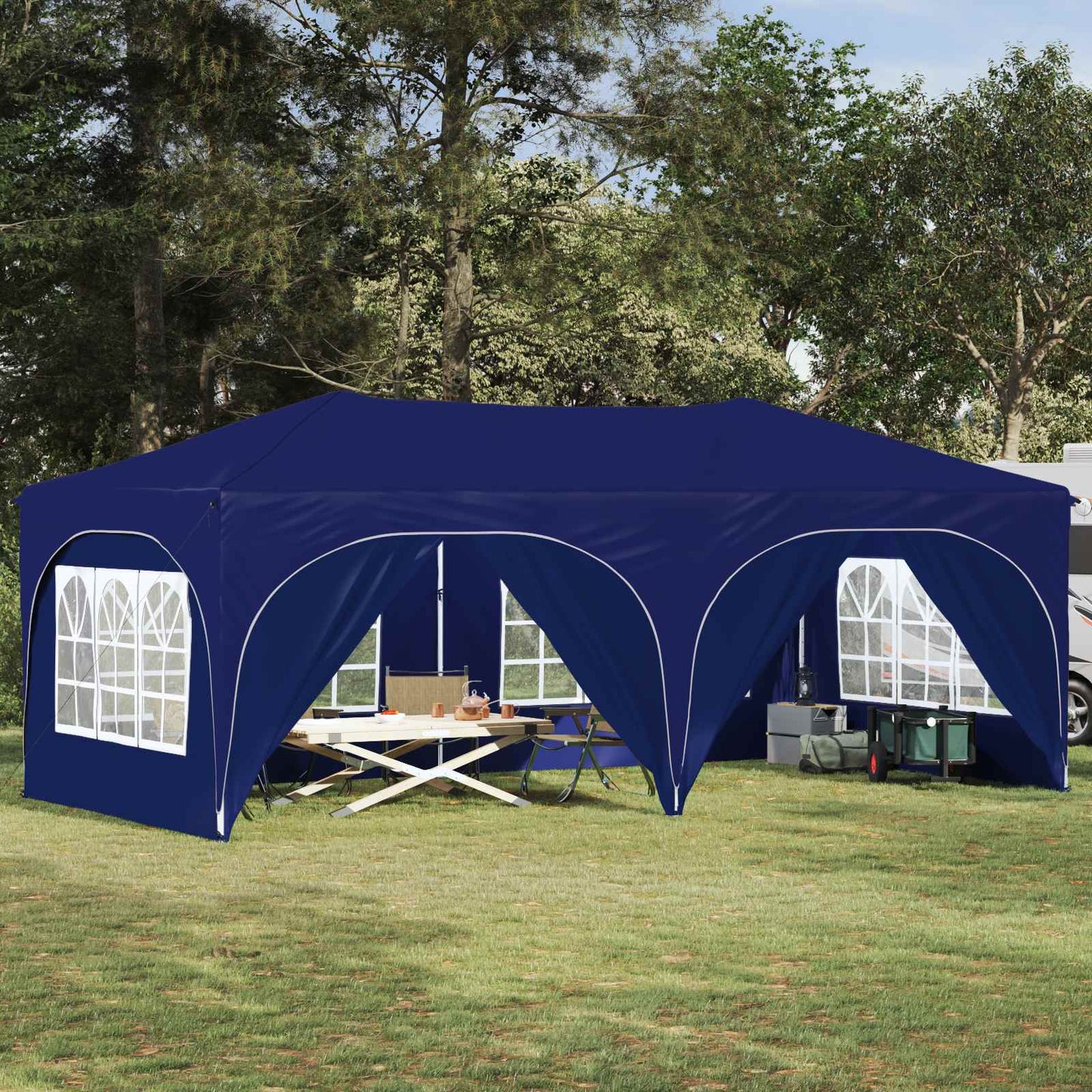 Pop-up Party Tent 575 x 288 x 245 cm Blue Oxford Fabric