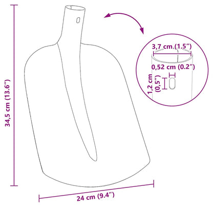 Shovel Head Black 34.5 x 24 cm Powder-Coated Steel