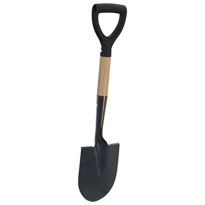 Shovel Black 68.5 cm Power Coated Steel and Solid Wood