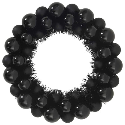 Christmas Ball Wreathes 2 pcs Black 33 x 33 x 7 cm Polystyrene