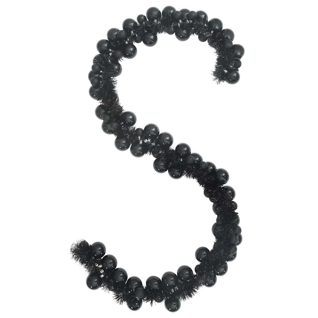 Christmas Ball Garland Black 186 cm Polystyrene