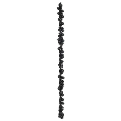 Christmas Ball Garland Black 186 cm Polystyrene