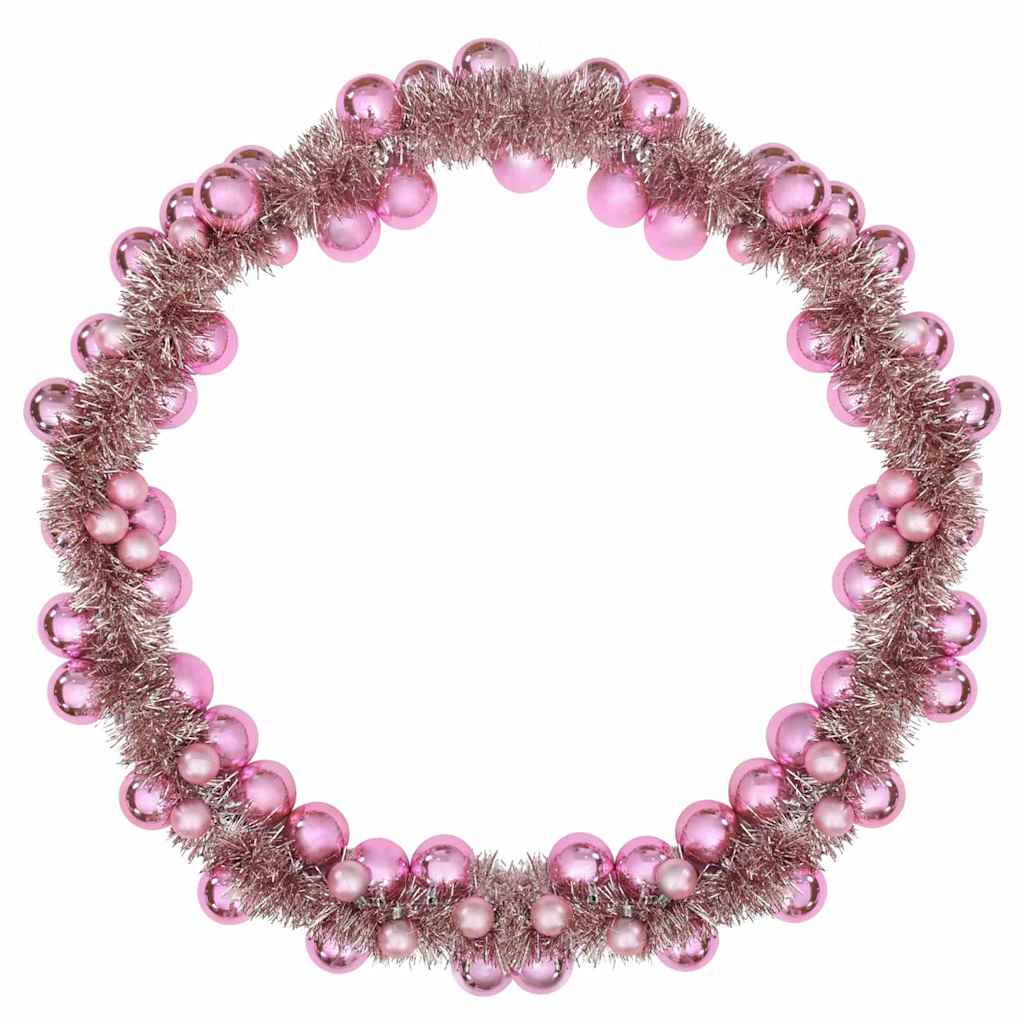 Christmas Ball Garland Pink 186 cm Polystyrene