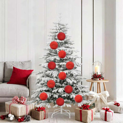 Christmas Bauble Set XL 9 pcs Red Plastic