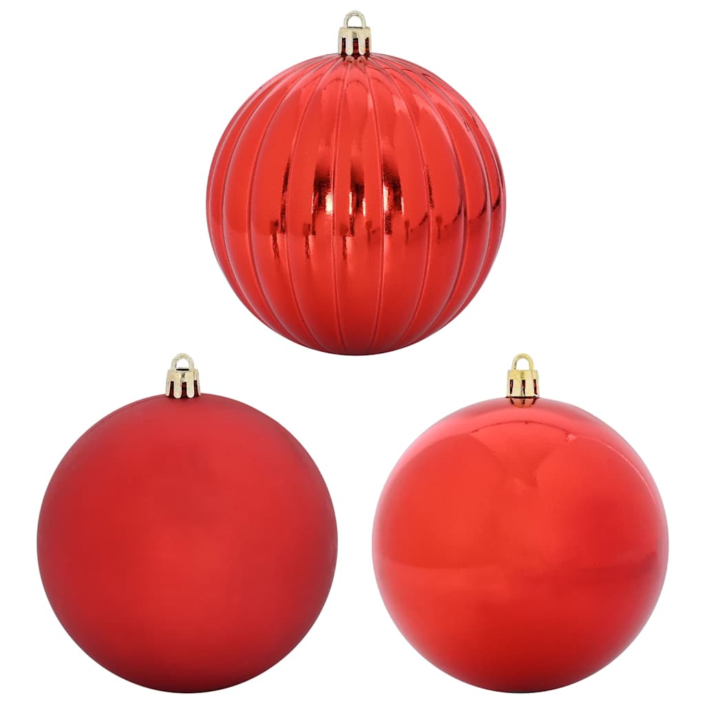 Christmas Bauble Set XXL 3 pcs Red Plastic