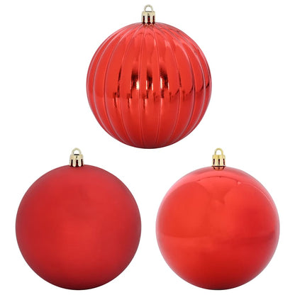 Christmas Bauble Set XXL 3 pcs Red Plastic