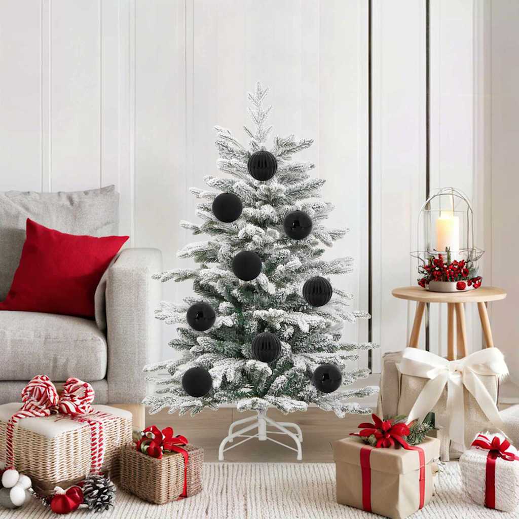 Christmas Bauble Set XL 15 pcs Black Plastic