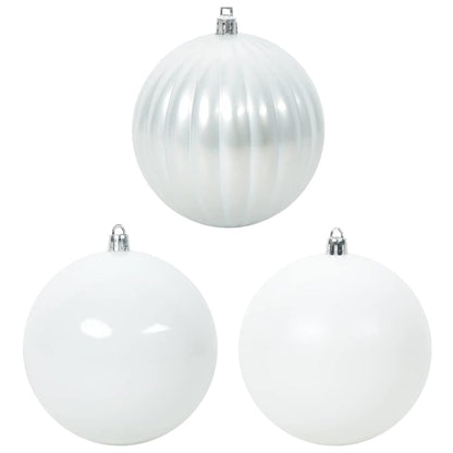 Christmas Bauble Set XXL 3 pcs White Plastic