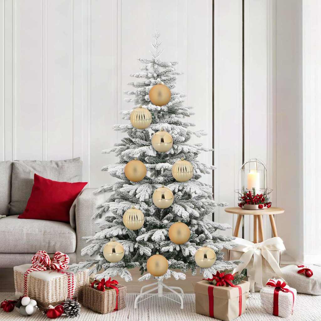 Christmas Bauble Set XL 9 pcs Gold Plastic