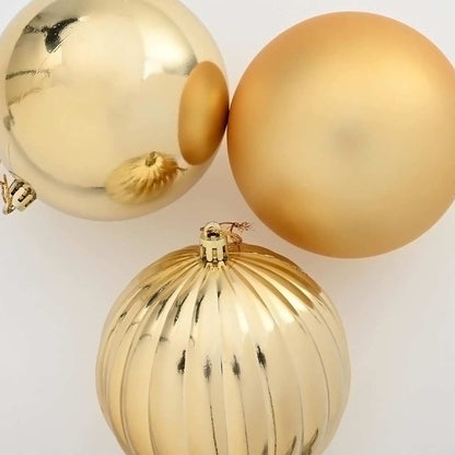Christmas Bauble Set XXL 4 pcs Gold Plastic