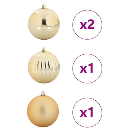 Christmas Bauble Set XXL 4 pcs Gold Plastic