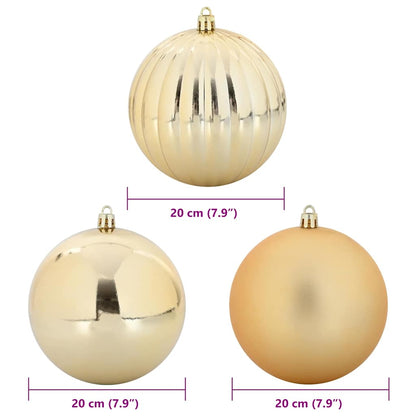 Christmas Bauble Set XXL 4 pcs Gold Plastic