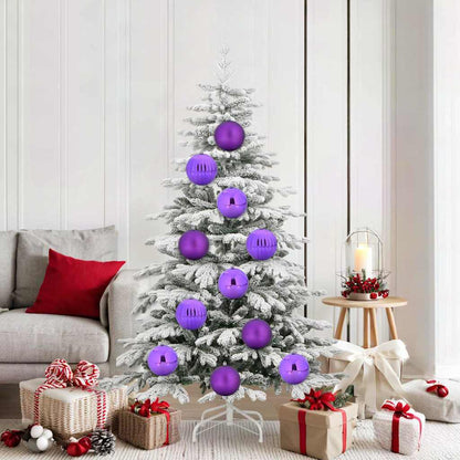 Christmas Bauble Set XL 9 pcs Lilac Plastic