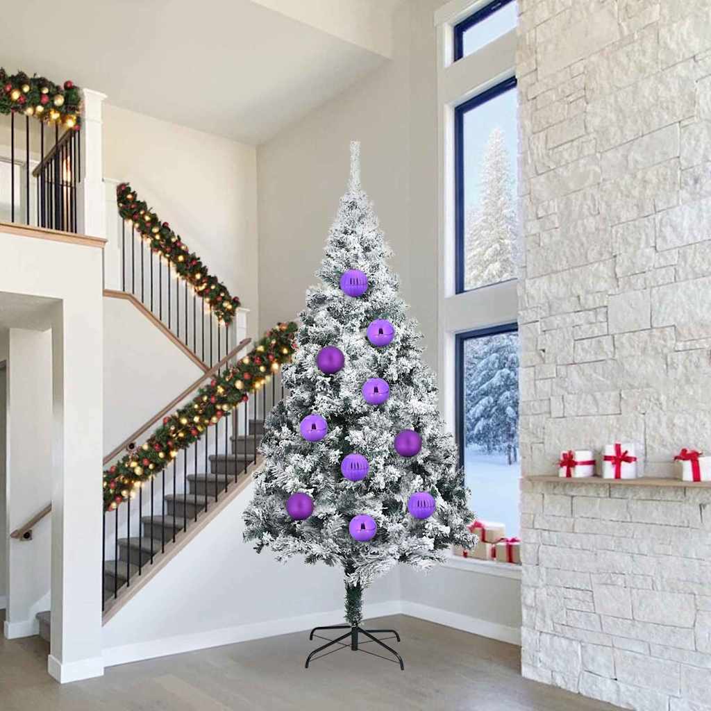 Christmas Bauble Set XXL 4 pcs Lilac Plastic