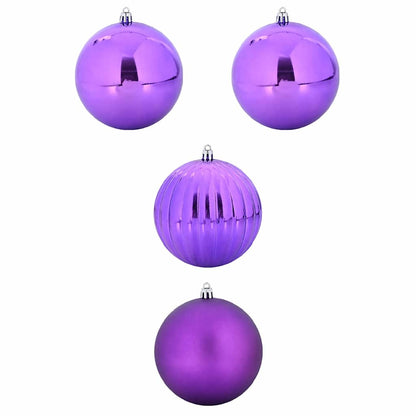 Christmas Bauble Set XXL 4 pcs Lilac Plastic