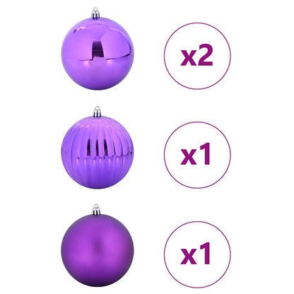Christmas Bauble Set XXL 4 pcs Lilac Plastic